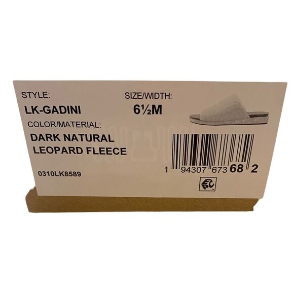 Lucky Brand leopard Fleece Slipper Sandals Sz 6.5M - Picture 6 of 6